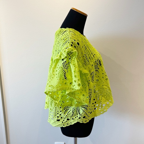 Farm Rio Palm Tree Eyelet Richelieu Top - Picture 5 of 14